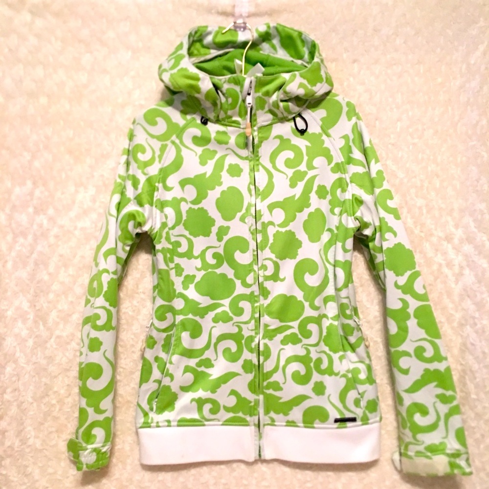 APERATURE SNOWBOARD SKI JACKET LIME GREEN PRINT